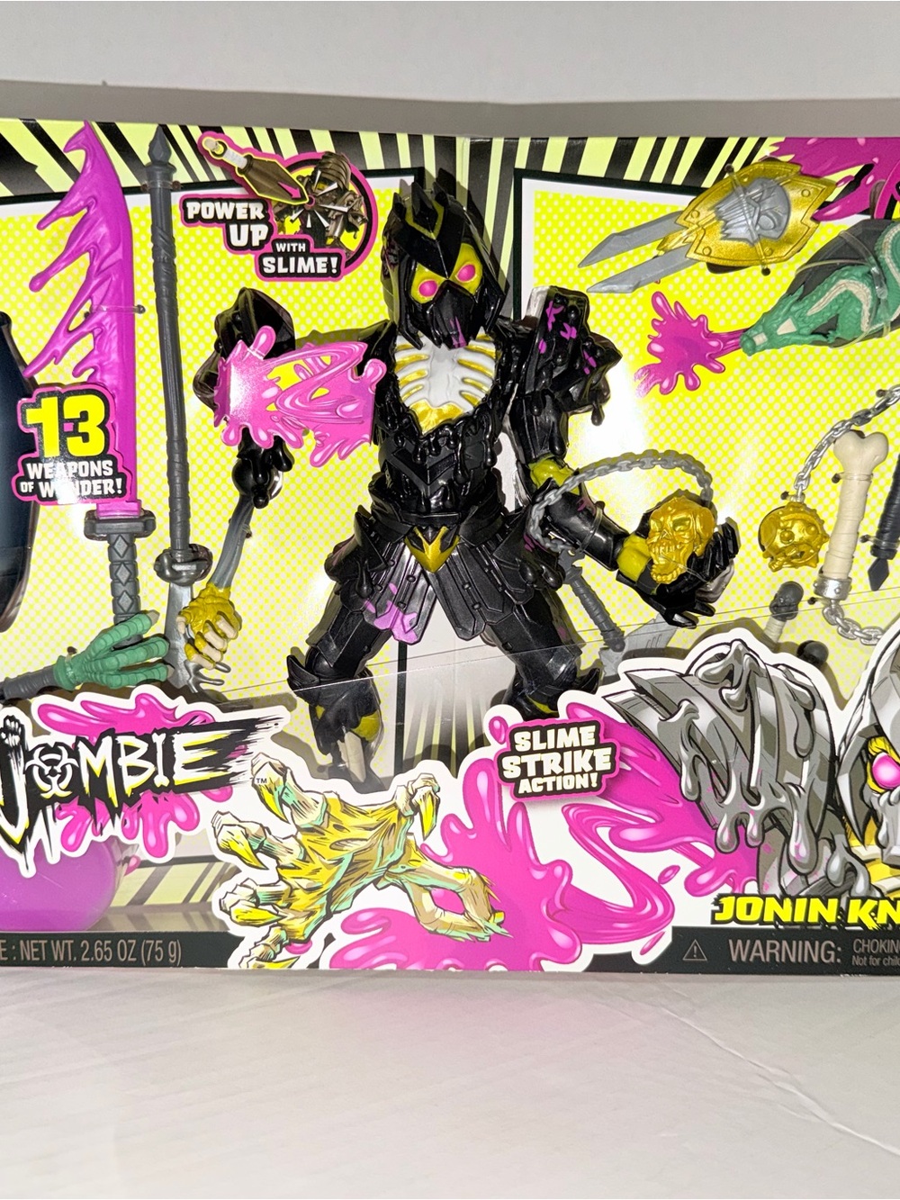 Black & Pink Zombie Action Figure with Slime Strike